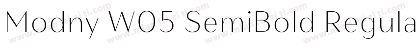 Modny W05 SemiBold Regular字体转换